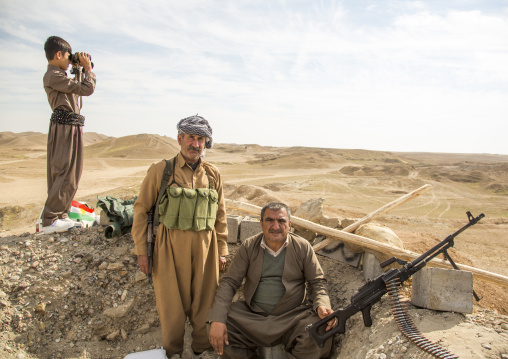 Kurdish Peshmergas Veterans On The Frontline, Kirkuk, Kurdistan, Iraq