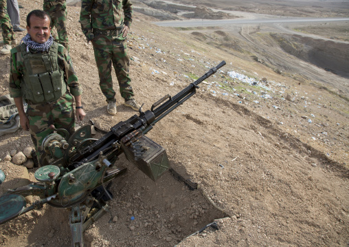 Kurdish Peshmergas On The Frontline, Kirkuk, Kurdistan, Iraq