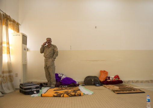 Kurdish Peshmerga Calling On The Frontline, Kirkuk, Kurdistan, Iraq