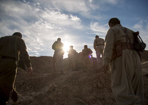 Kurdish Peshmergas On The Frontline, Kirkuk, Kurdistan, Iraq