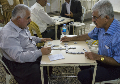 Men Playing In A Cafe, Suleymanyah, Kurdistan, Iraq