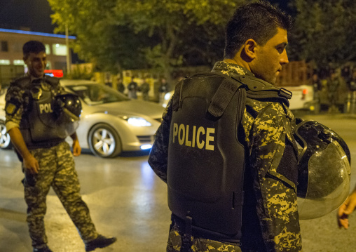 Policemen During Kdp Meeting, Suleymanyah, Kurdistan, Iraq