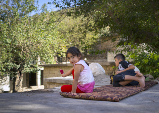 Yazidi Children In The Temple City Of Lalesh, Kurdistan, Iraq