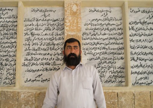 Yazidi Priest Inside The Temple City Of Lalesh, Kurdistan, Iraq