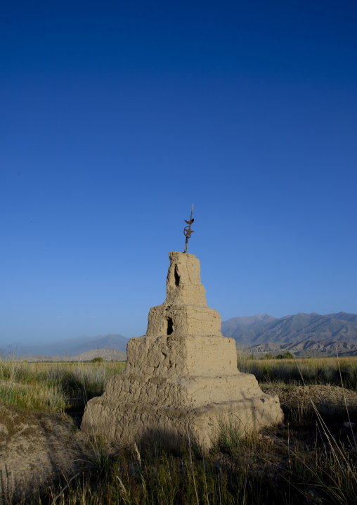 Grave In A Cemetery In Kochkor Area, Kyrgyzstan