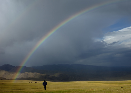 Rainbow On The Steppe, Saralasaz Jailoo, Kyrgyzstan