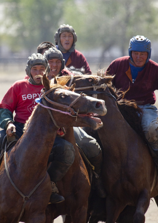 Men Competing In A Horse Game For National Day, Bishkek, Kyrgyzstan