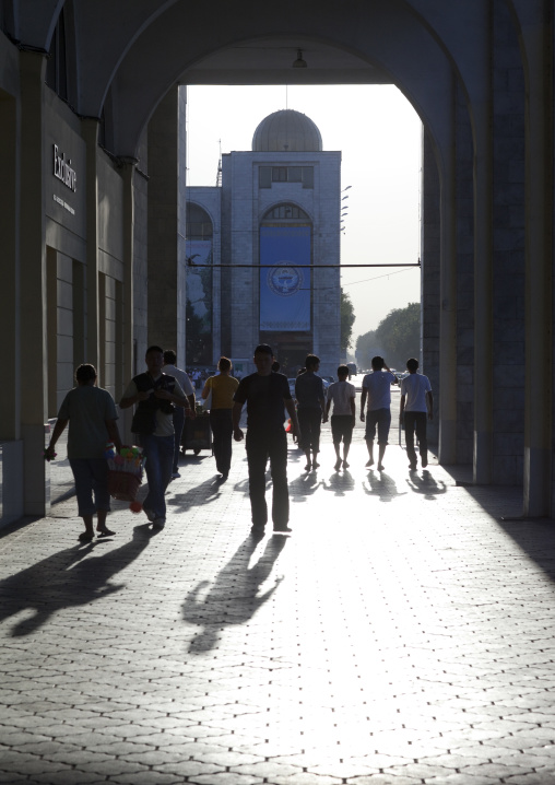 People Walking In The Streets Of Bishkek, Kyrgyzstan