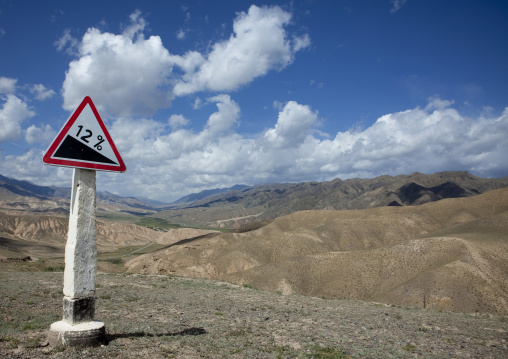 Road In The Mountains To The Village Of Jaman Echki Jailoo, Kyrgyzstan