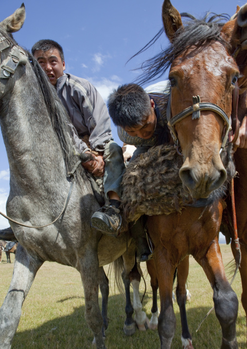 Men Playing A Horse Game, Song Kol Lake Area, Kyrgyzstan