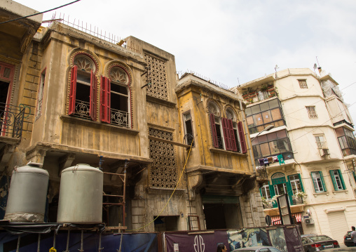 Traditional old buildings in Mar Mikhael, Beirut Governorate, Beirut, Lebanon