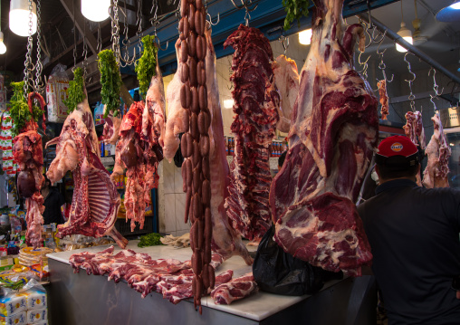 Local butcher in the souk, North Governorate, Tripoli, Lebanon