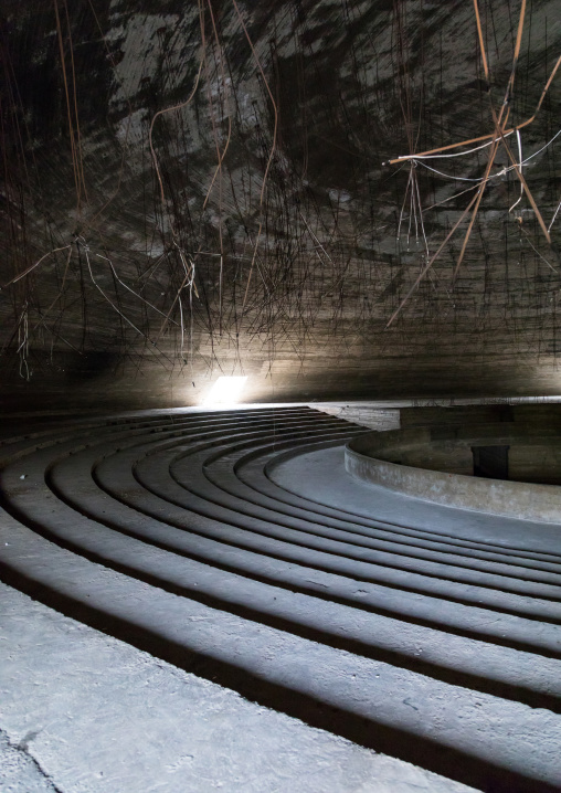 The experimental dome-shaped theatre at the Rachid Karami international exhibition center designed by brazilian architect Oscar Niemeyer, North Governorate, Tripoli, Lebanon