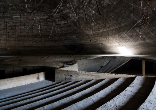 The experimental dome-shaped theatre at the Rachid Karami international exhibition center designed by brazilian architect Oscar Niemeyer, North Governorate, Tripoli, Lebanon