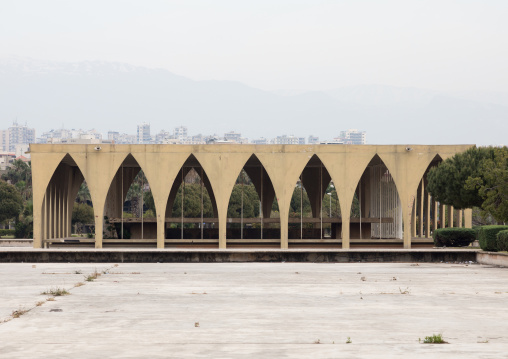 The lebanese pavillon at the Rachid Karami international exhibition center designed by brazilian architect Oscar Niemeyer, North Governorate, Tripoli, Lebanon