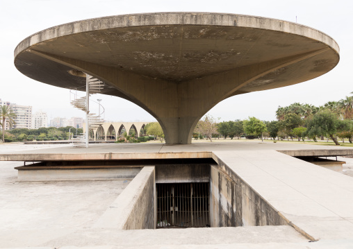 Helipad in the the Rachid Karami international exhibition center designed by brazilian architect Oscar Niemeyer, North Governorate, Tripoli, Lebanon