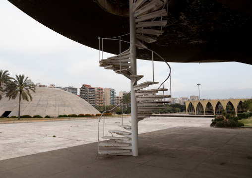 Helipad in the the Rachid Karami international exhibition center designed by brazilian architect Oscar Niemeyer, North Governorate, Tripoli, Lebanon