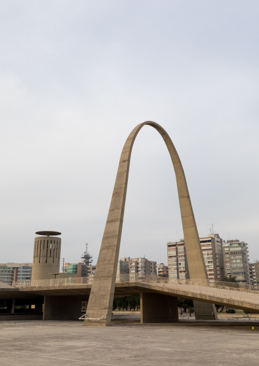 The arch at the Rachid Karami international exhibition center designed by brazilian architect Oscar Niemeyer, North Governorate, Tripoli, Lebanon