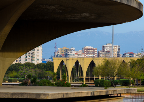 The lebanese pavillon at the Rachid Karami international exhibition center designed by brazilian architect Oscar Niemeyer, North Governorate, Tripoli, Lebanon