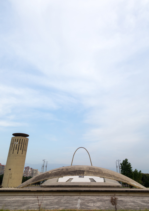 The experimental theatre in the Rachid Karami international exhibition center designed by brazilian architect Oscar Niemeyer, North Governorate, Tripoli, Lebanon