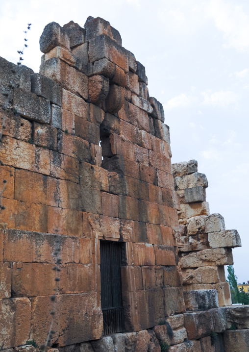 Antique ruins at the archeological site, Beqaa Governorate, Baalbek, Lebanon