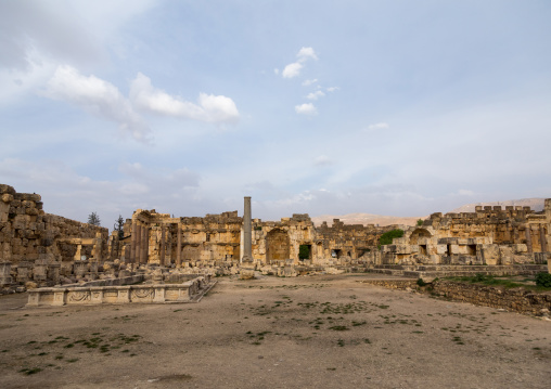 Antique ruins at the archeological site, Beqaa Governorate, Baalbek, Lebanon