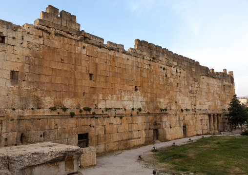 Back of the temple of Jupiter in the archaeological site, Beqaa Governorate, Baalbek, Lebanon