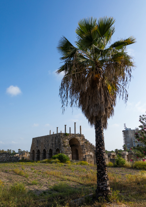 Grandstand at the hippodrome in al Bass site, South Governorate, Tyre, Lebanon