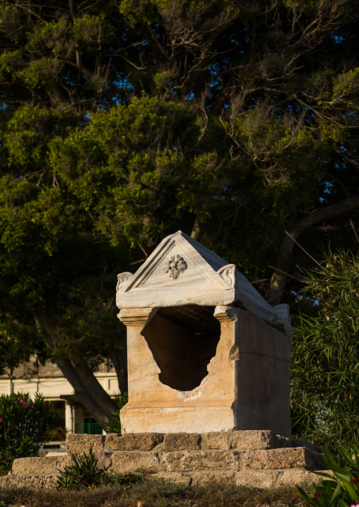 Old grave in al-Mina archaeological site, South Governorate, Tyre, Lebanon