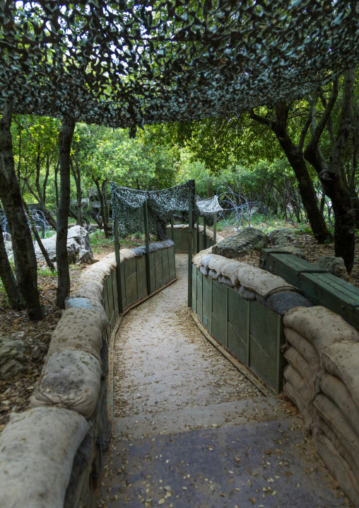 War museum operated by Hezbollah called the tourist landmark of the resistance or museum for resistance tourism, Nabatiyeh Governorate, Mleeta, Lebanon