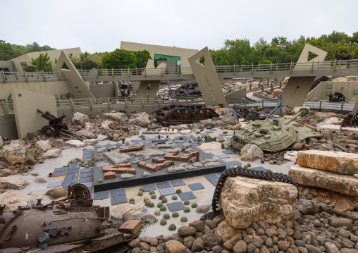 War museum operated by Hezbollah called the tourist landmark of the resistance or museum for resistance tourism, South Governorate, Mleeta, Lebanon