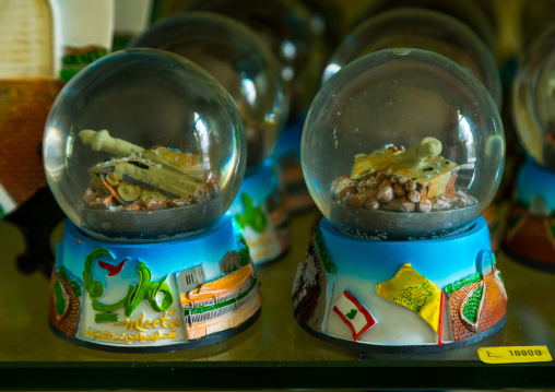 Hezbollah souvenirs shop in the tourist landmark of the resistance, South Governorate, Mleeta, Lebanon