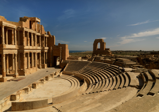 Theatre in ancient roman city, Tripolitania, Sabratha, Libya