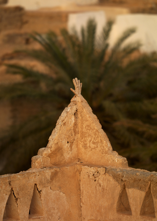 Hand on an old berber house, Tripolitania, Ghadames, Libya