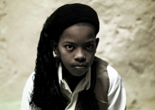 Tuareg boy in traditional clothing, Tripolitania, Ghadames, Libya