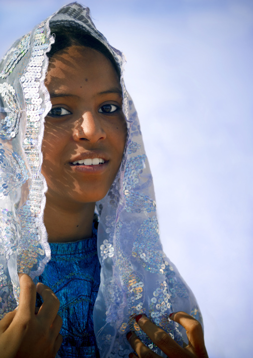 Tuareg girl in traditional clothing, Tripolitania, Ghadames, Libya