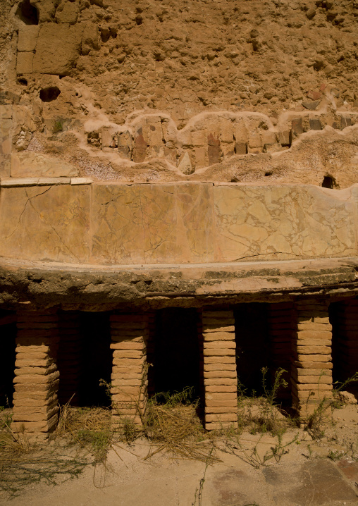 Hadrianic bath-house remains in leptis magna, Tripolitania, Khoms, Libya