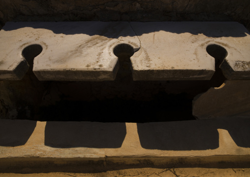 Latrines in leptis magna, Tripolitania, Khoms, Libya