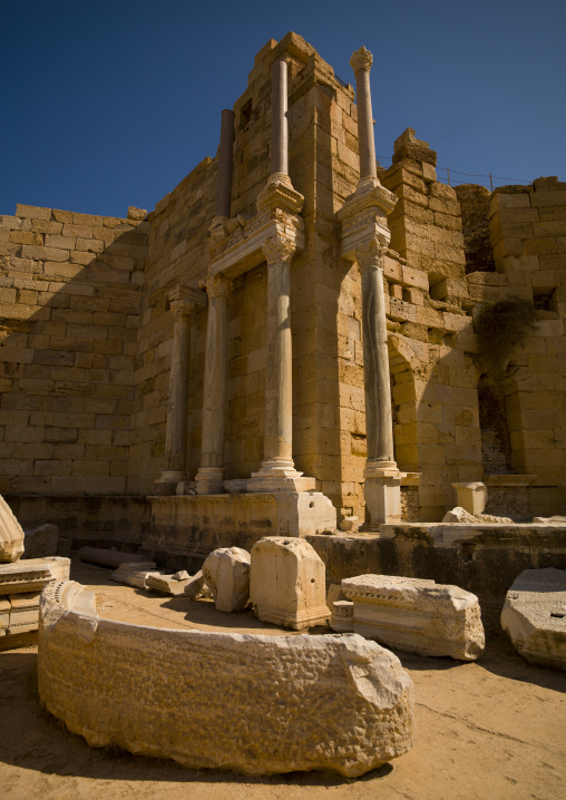 Antique ruins of leptis magna, Tripolitania, Khoms, Libya