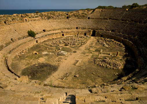 Amphitheatre in  leptis magna, Tripolitania, Khoms, Libya