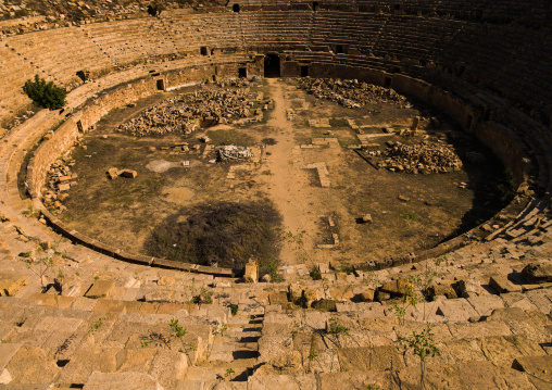 Amphitheatre in  leptis magna, Tripolitania, Khoms, Libya