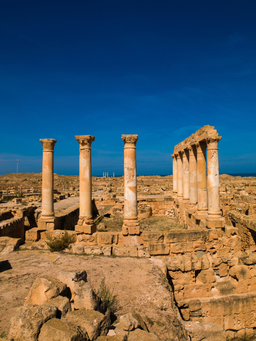 Ruins of a temple, Tripolitania, Sabratha, Libya