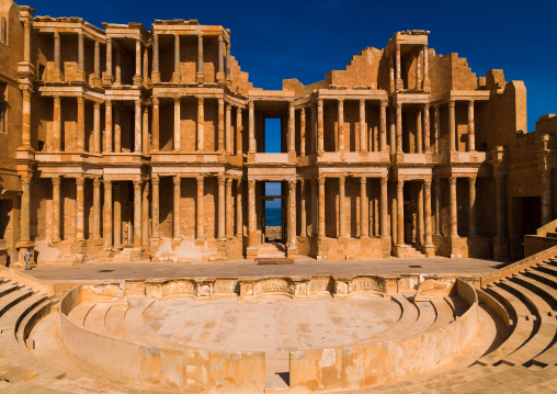 Theatre in ancient roman city, Tripolitania, Sabratha, Libya