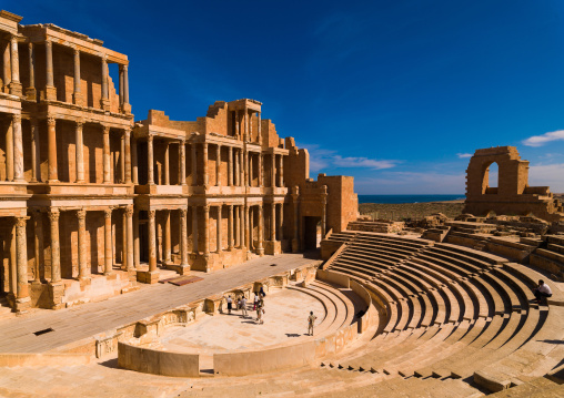 Theatre in ancient roman city, Tripolitania, Sabratha, Libya