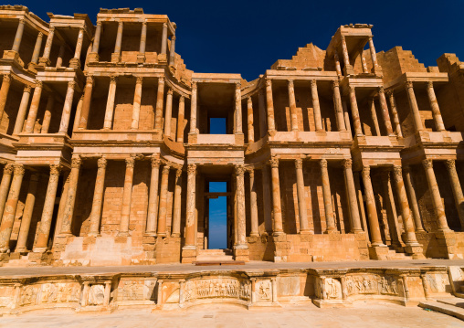 Theatre in ancient roman city, Tripolitania, Sabratha, Libya