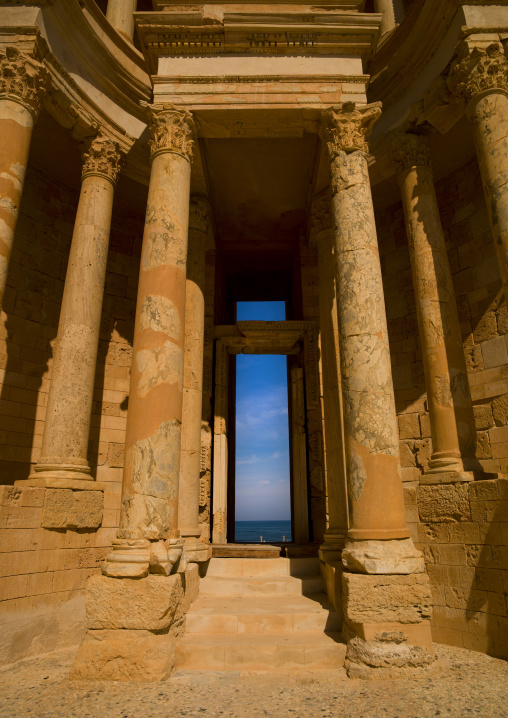 Theatre in ancient roman city, Tripolitania, Sabratha, Libya