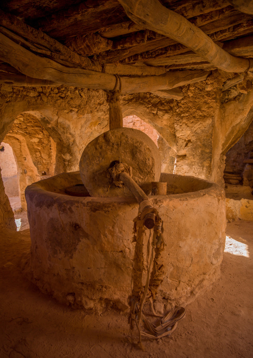 Mill inside an old ksar, Tripolitania, Nalut, Libya