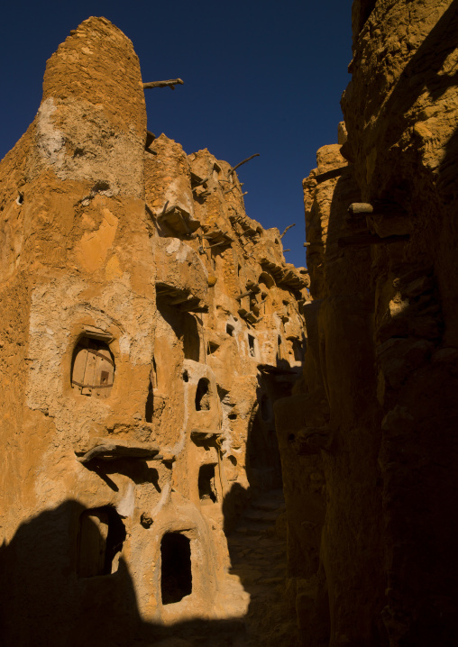 Granaries in the old ksar, Tripolitania, Nalut, Libya