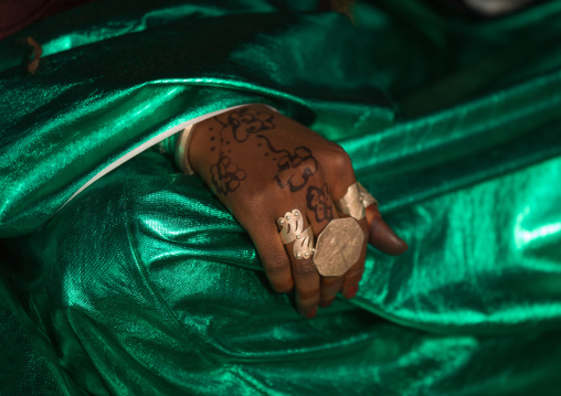 Woman with Tuareg rings on the fingers, Tripolitania, Ghadames, Libya