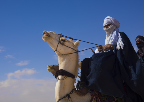 Tuareg man riding his camel, Tripolitania, Ghadames, Libya